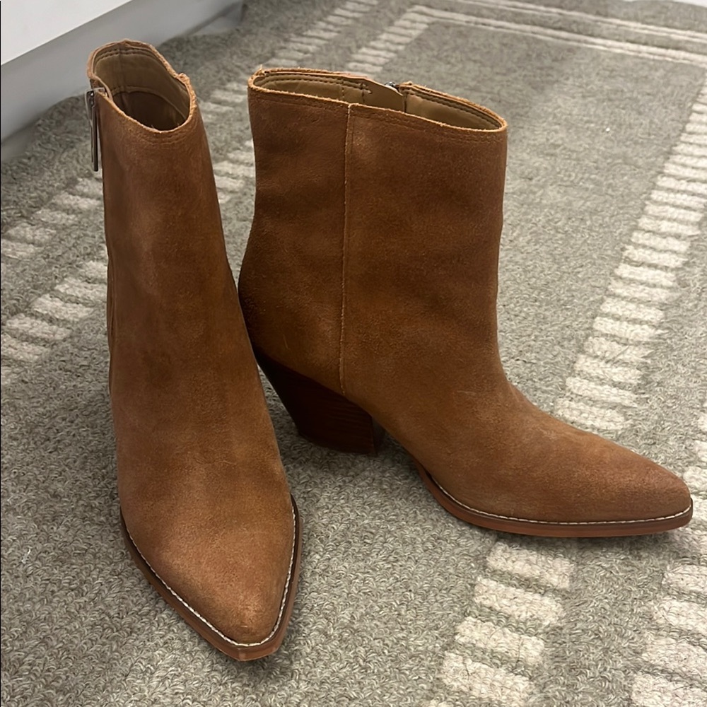 Sam Edelman Brown Suede, Pointed Toe Ankle Boots